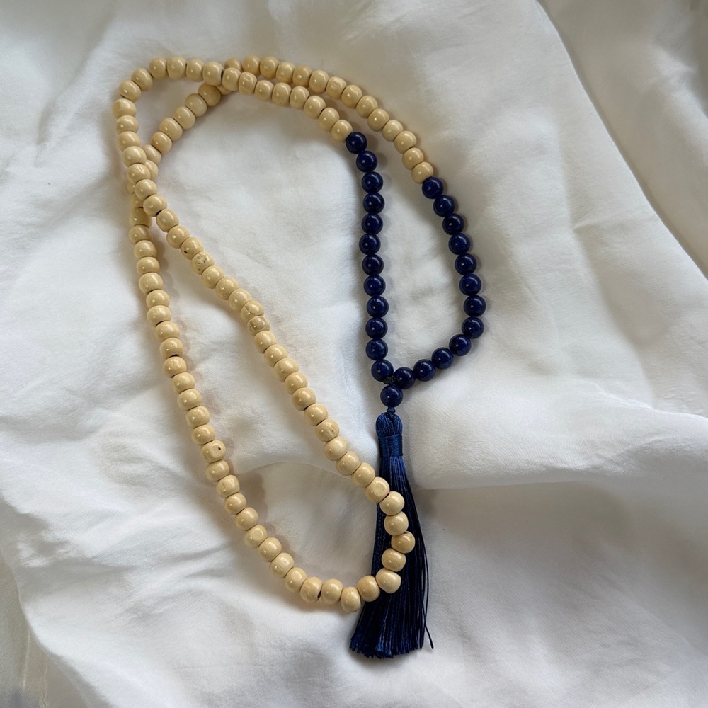 Beaded Necklace with Tassel